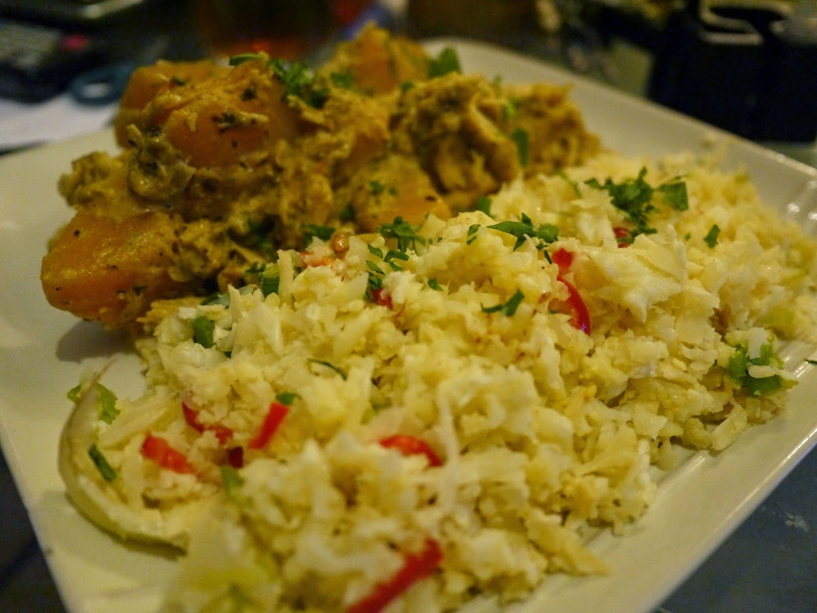 Paleo Curry With Cauliflower Rice