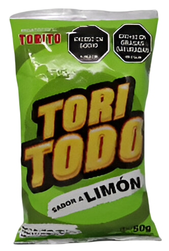 Una bolsa de chips tori todo con sabor a limón