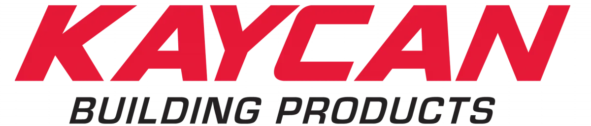 Logo of Kaycan Building Products in red text.
