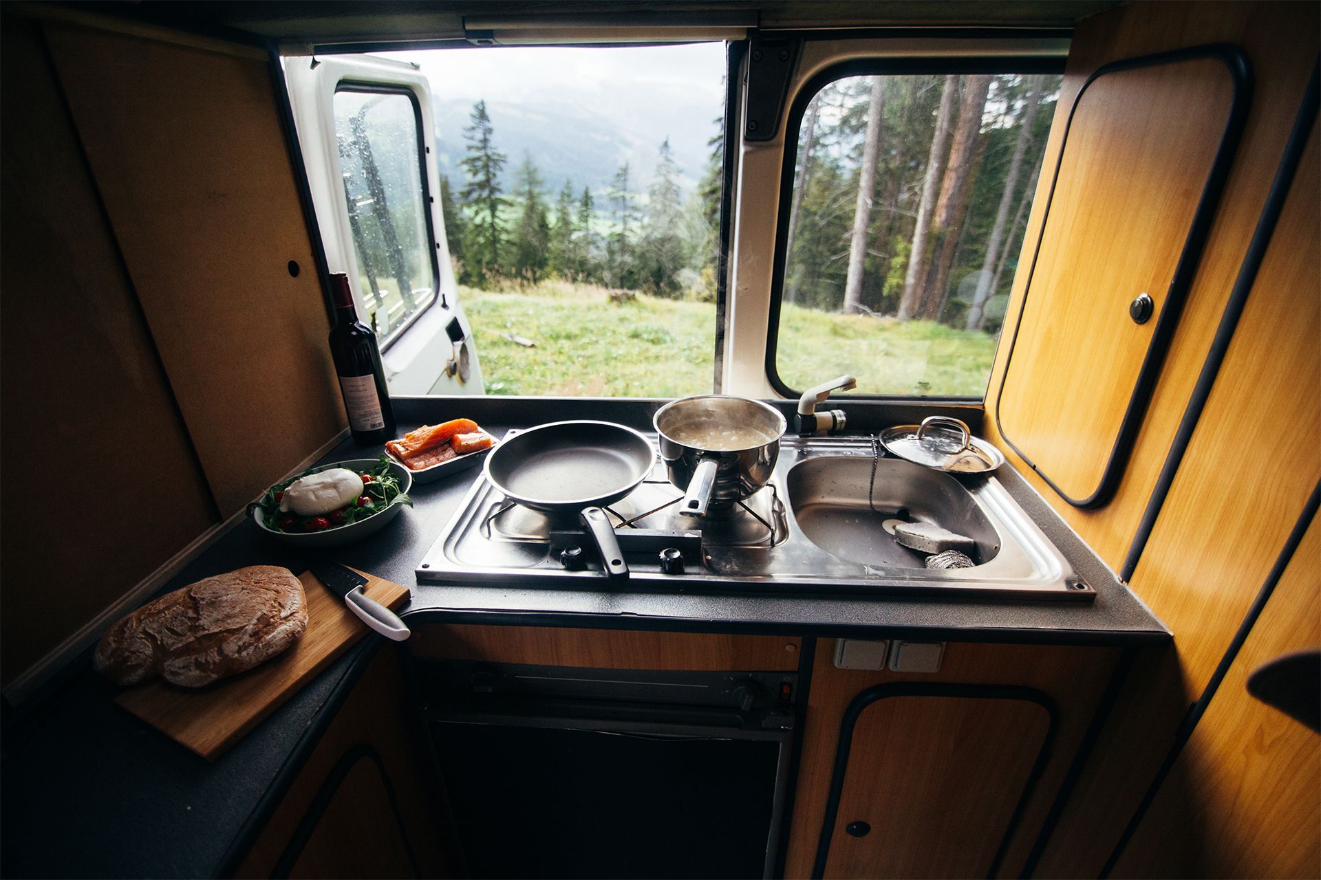 Preparing Food in RV