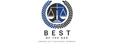A logo for the best of the bar kansas city business journal.