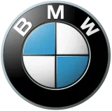 BMW logo with black ring and blue-and-white quartered center