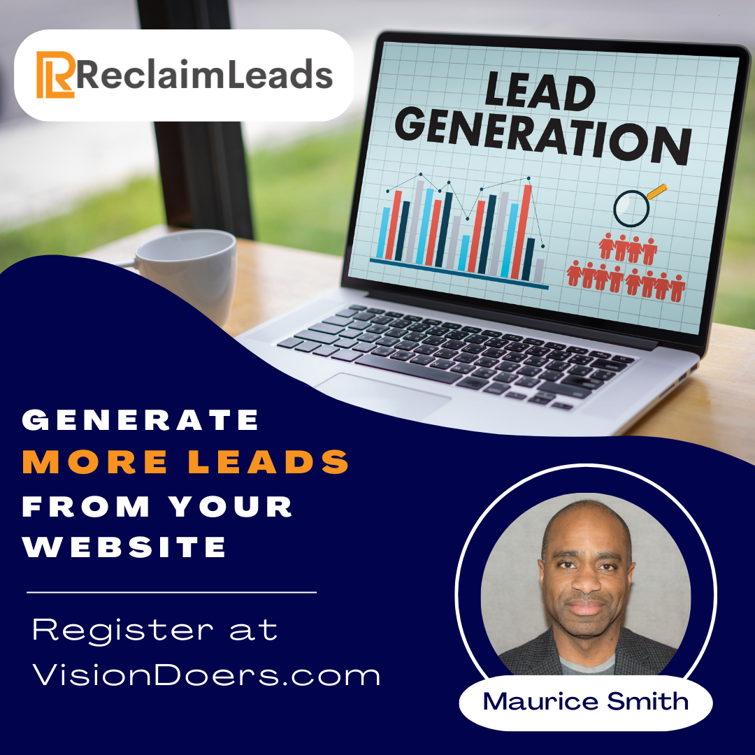 A laptop is open to a page that says lead generation