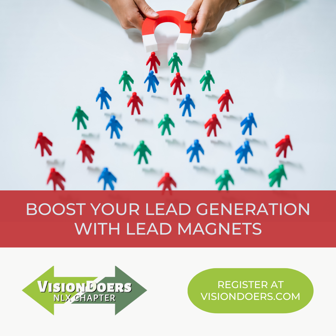 A poster that says boost your lead generation with lead magnets