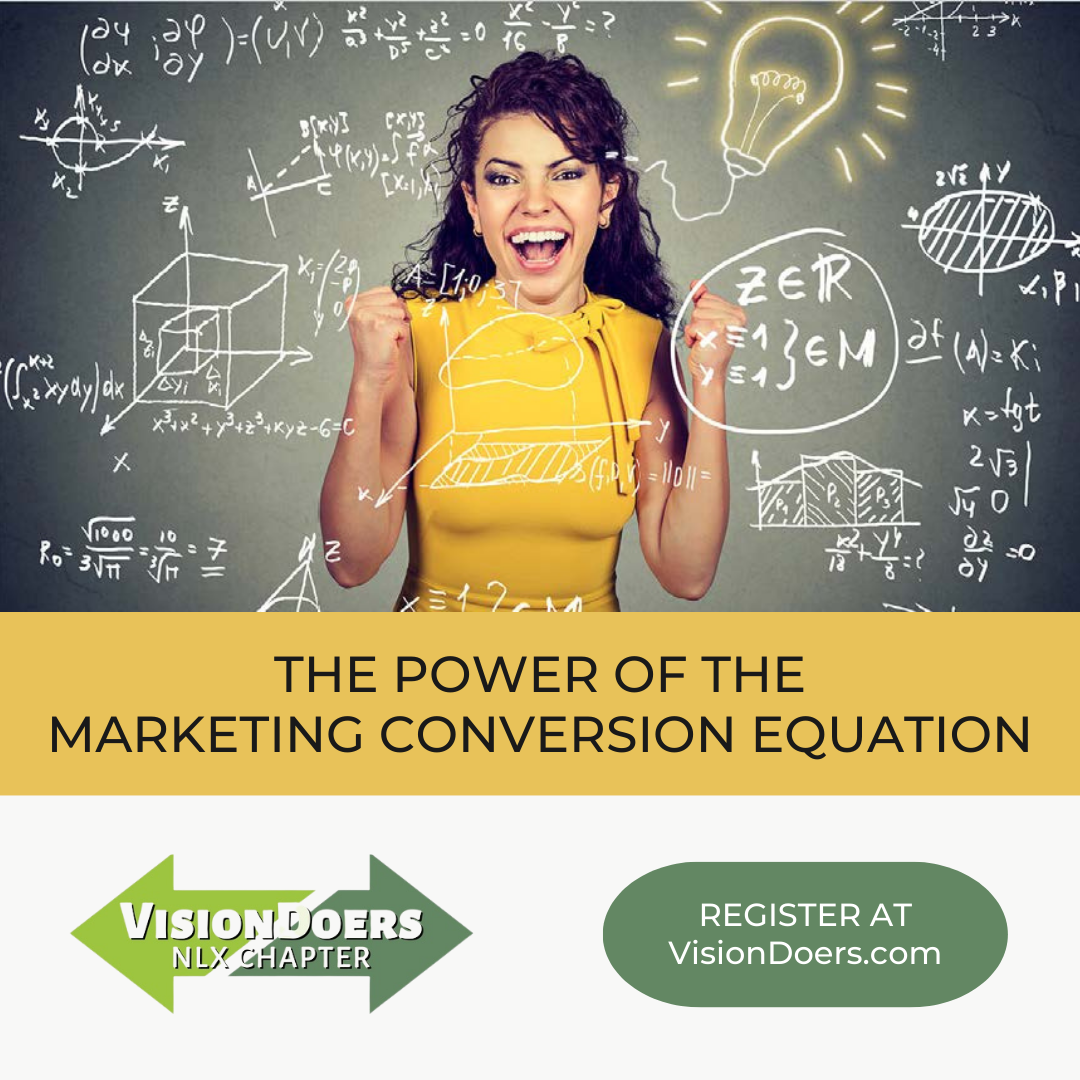 An advertisement for the power of the marketing conversion equation