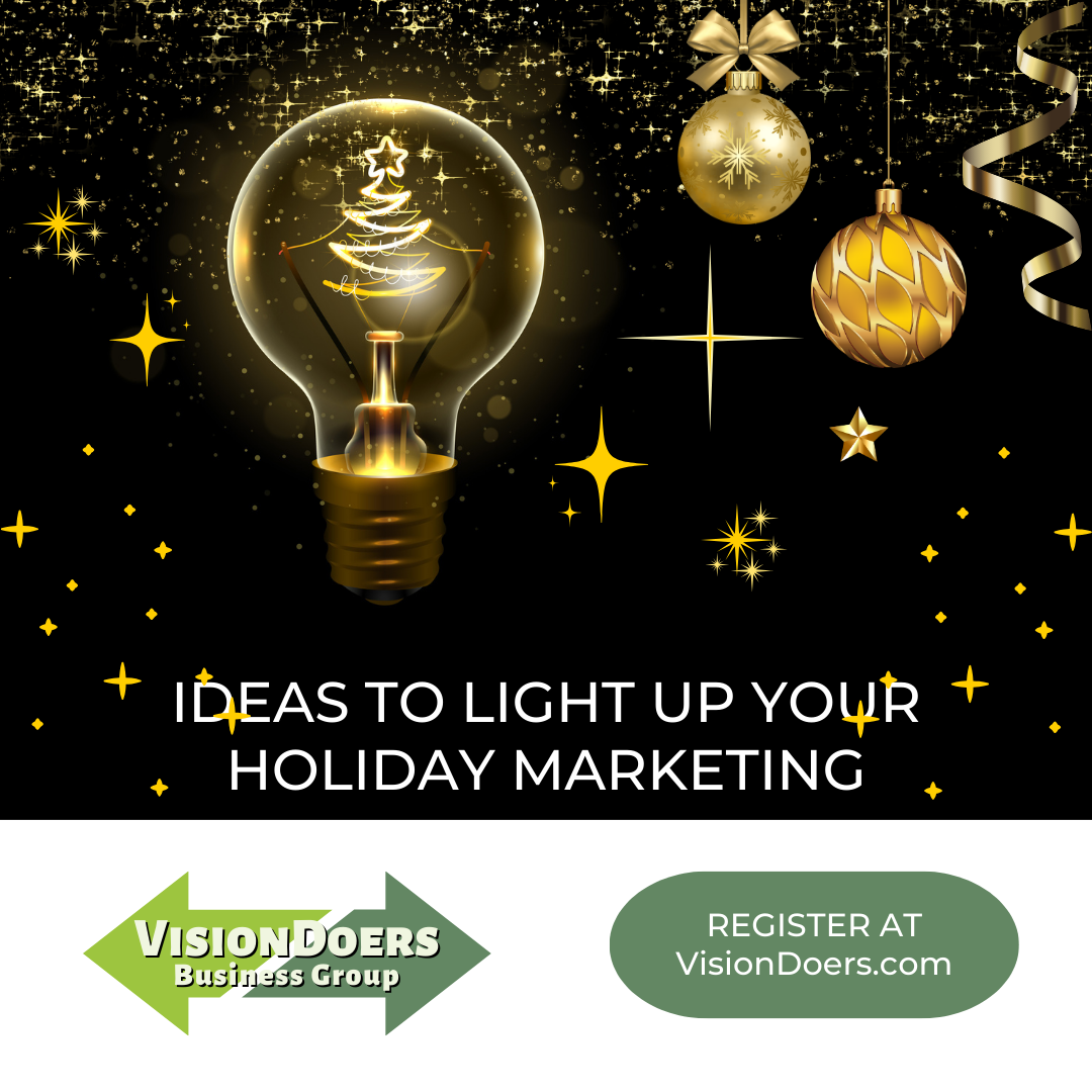 An advertisement for ideas to light up your holiday marketing
