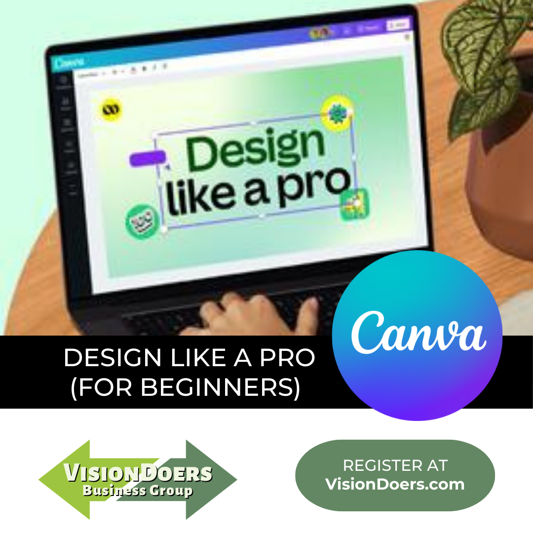 A person is typing on a laptop that says design like a pro