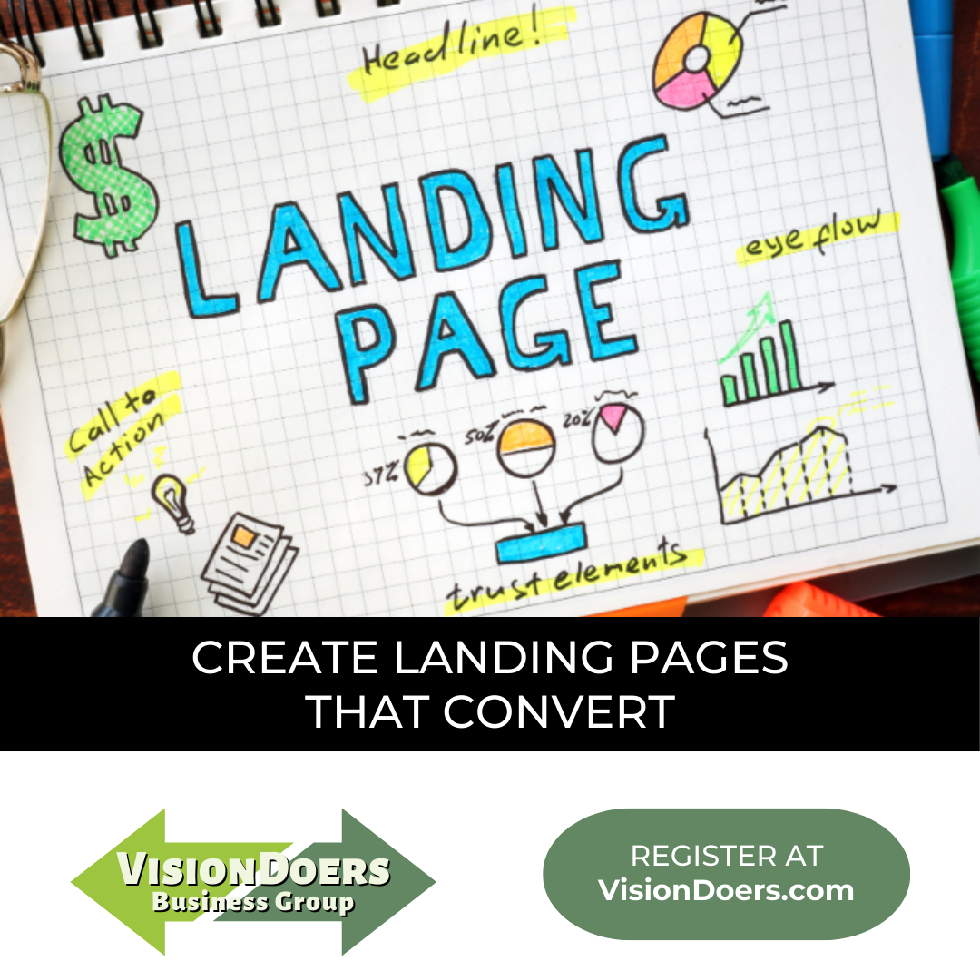 A landing page that says create landing pages that convert