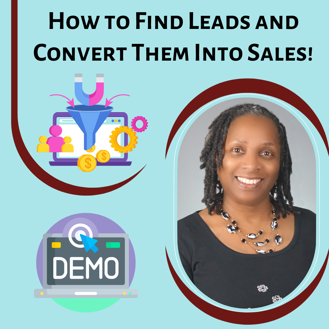 A woman is smiling in a picture with the words how to find leads and convert them into sales