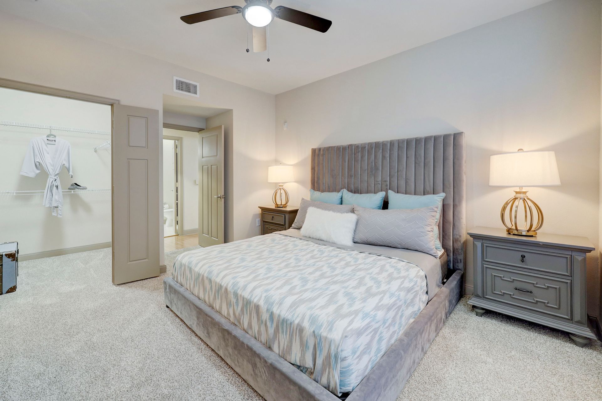 apartment living area at Ventura Lofts apartment homes in Houston, TX.