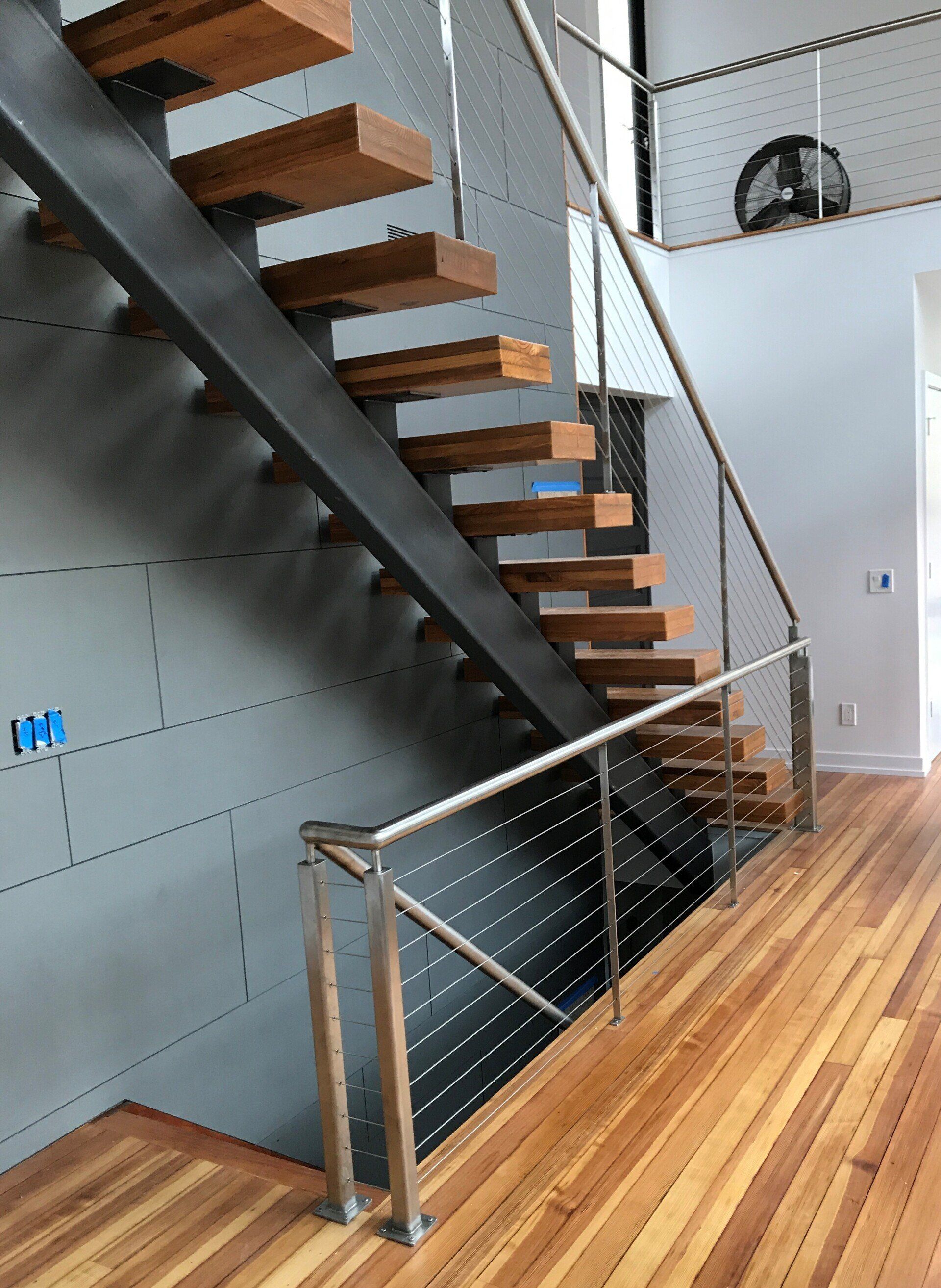 warehouse metal stairs