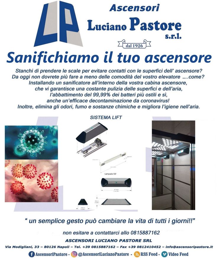 Luciano Pastore - sanificazione ascensori