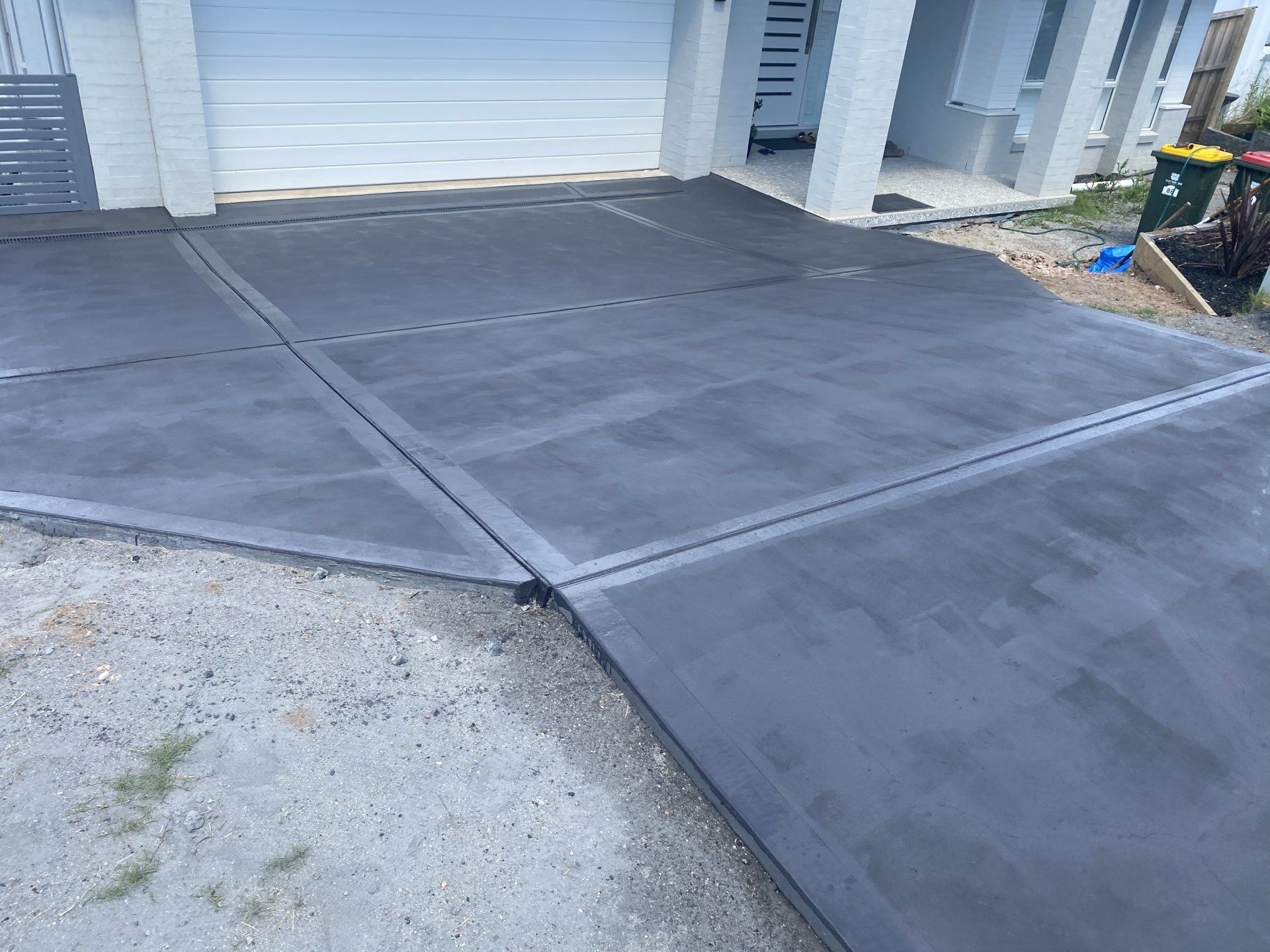 Newly Poured Concrete For Driveway — Concreting Works in Port Stephens, NSW