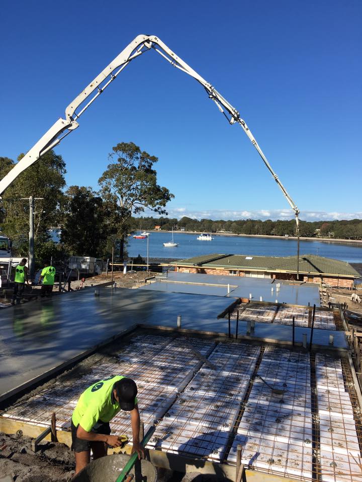 Pumping In Concrete — Concreting Works in Port Stephens, NSW