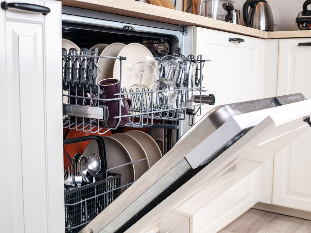 Dishwasher with Washed Dishes — Syracuse, NY — Automatic Appliance Service II