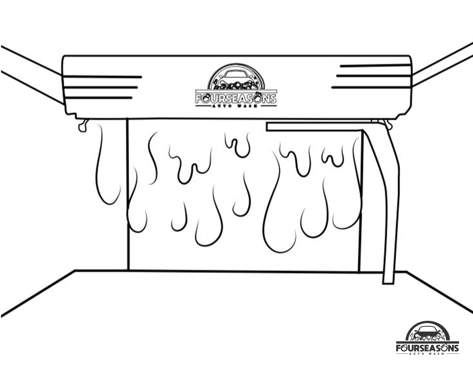 click to download Car wash coloring book pages four seasons auto wash