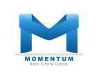 Blue "M" logo for "Momentum Real Estate Group"