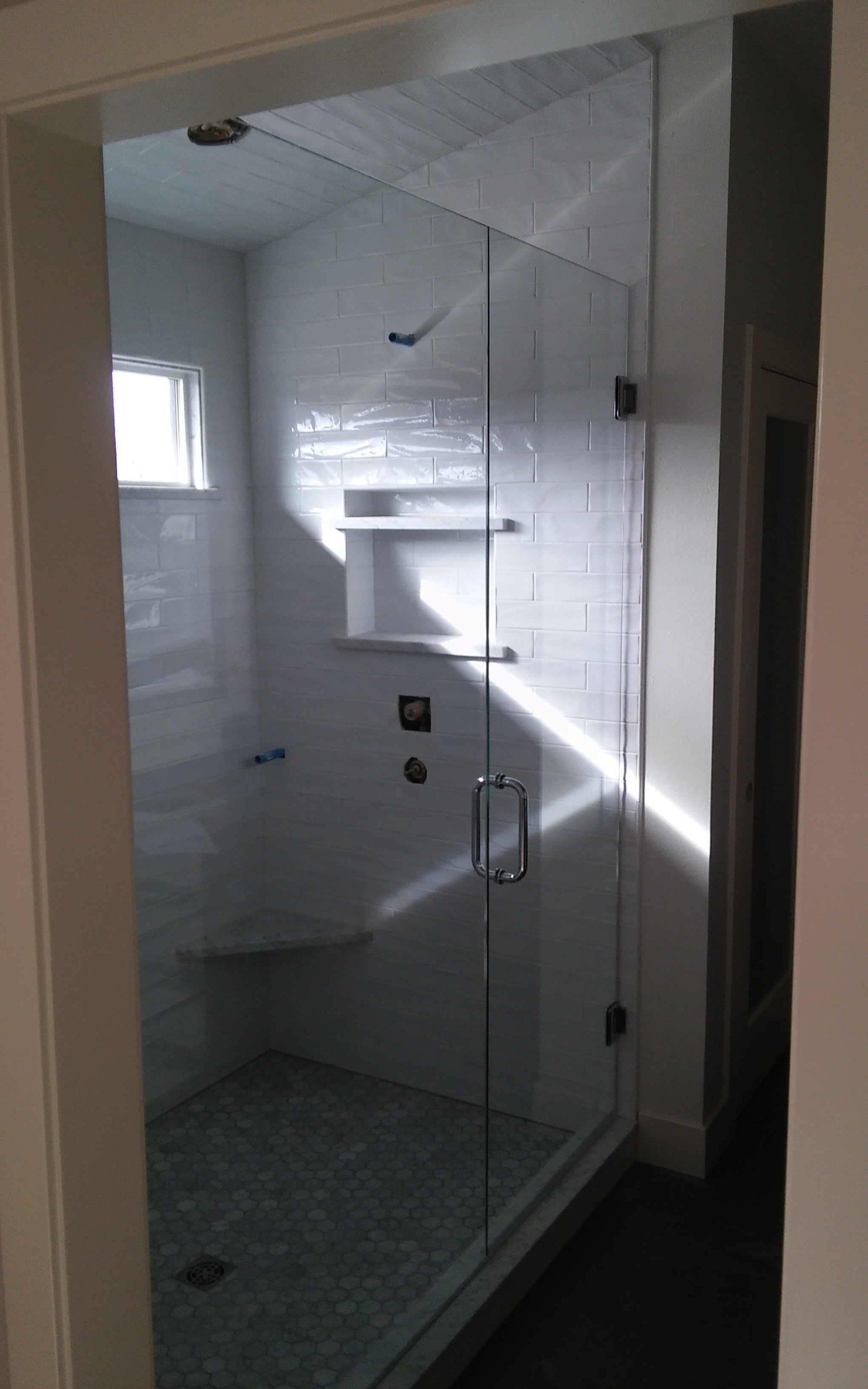 Custom shower enclosure installation