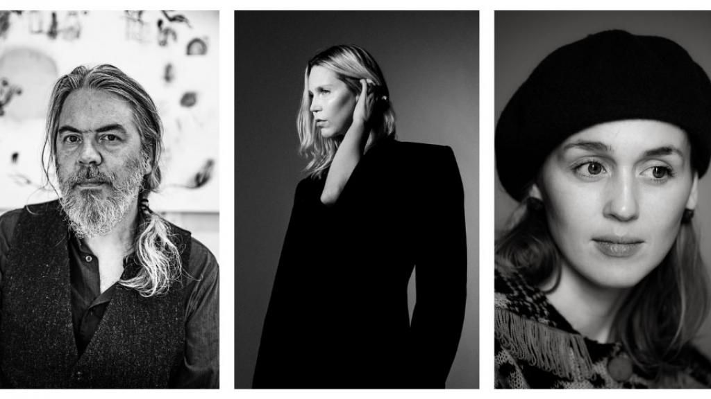 Listamennirnir Kristinn Már Pálmason, Andrea Maack og Gunnhildur Þórðardóttir. 