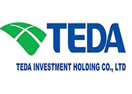 The teda investment holding co. ltd logo is blue and green.