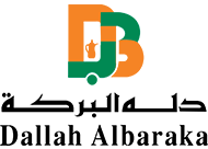 The dallah albaraka logo is orange and green with arabic writing.
