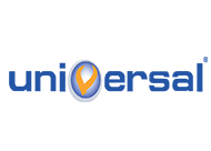 The universal logo is blue and orange on a white background.