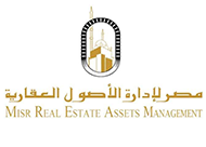 The logo for misr real estate assets management is in arabic.