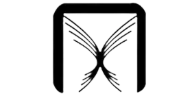 A black and white drawing of a tree with a x in the middle.