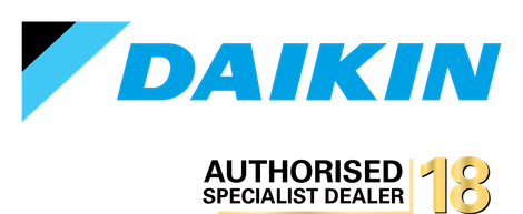 Daikin Authorised Specialist Dealer Over 18 Years Logo