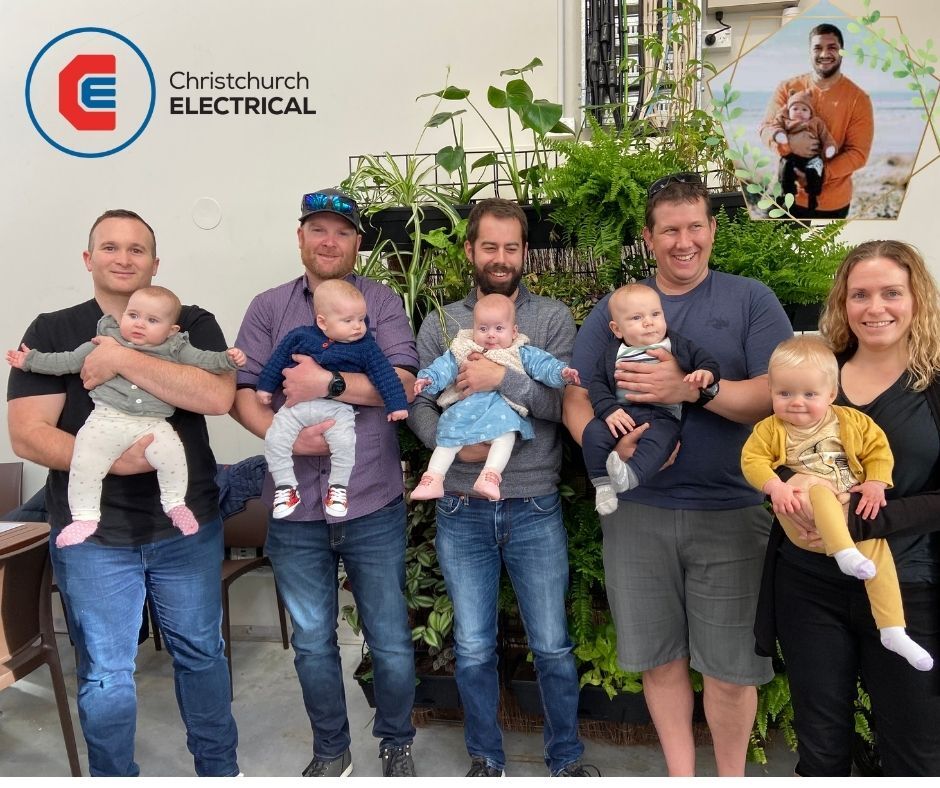 Christchurch Electrical Team with Babies