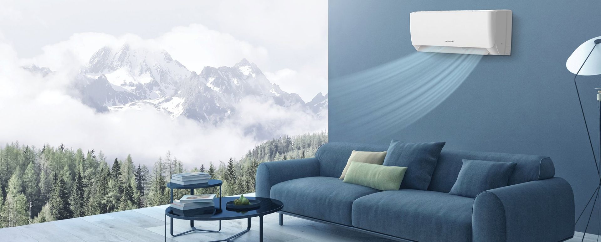 Gree Weka Heat Pump Above Sofa