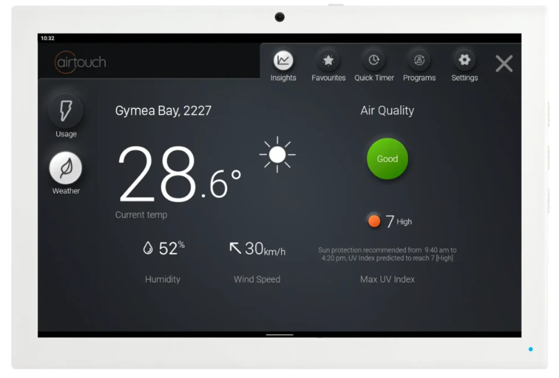 AirTouch5 Screen with Local Area Data