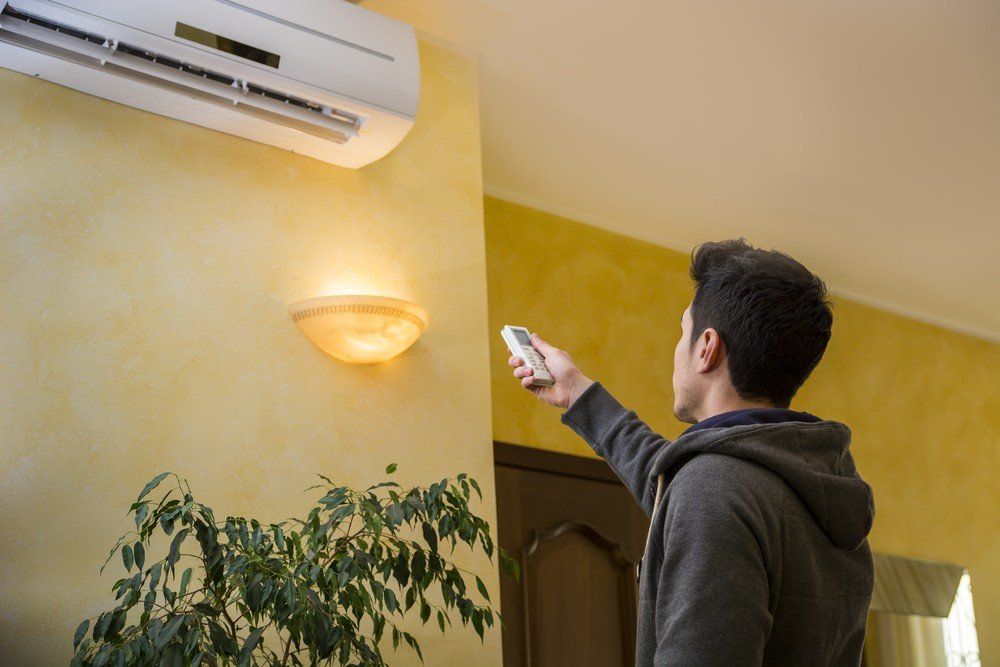 A person using a custom heating and cooling solution