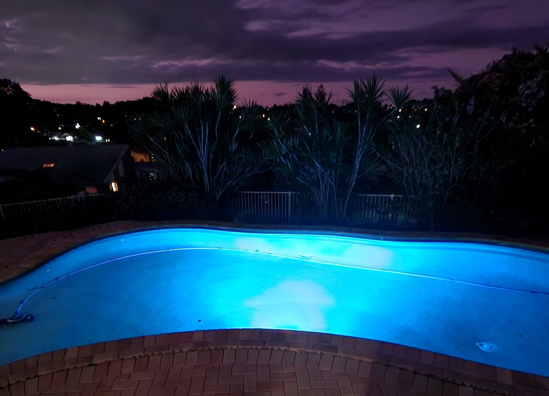 A Close Up Of A Washing Machine With Blue Water In It — Kingscliff Pool Shop In Cabarita, NSW