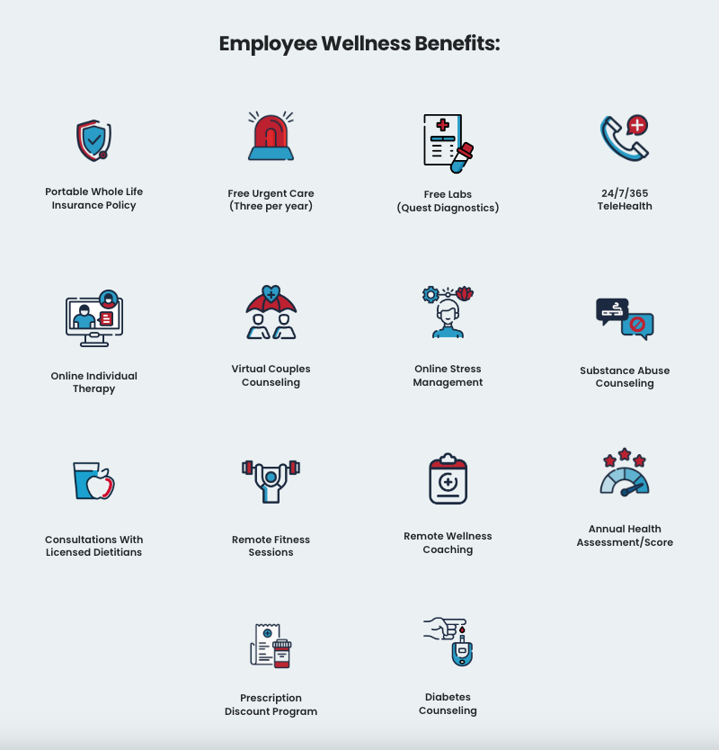 a screenshot of a website that says employee features