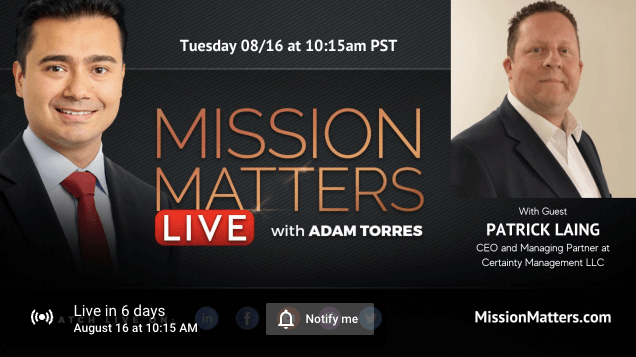 Banner for Mission Matters With Adam Torres and Patrick Laing