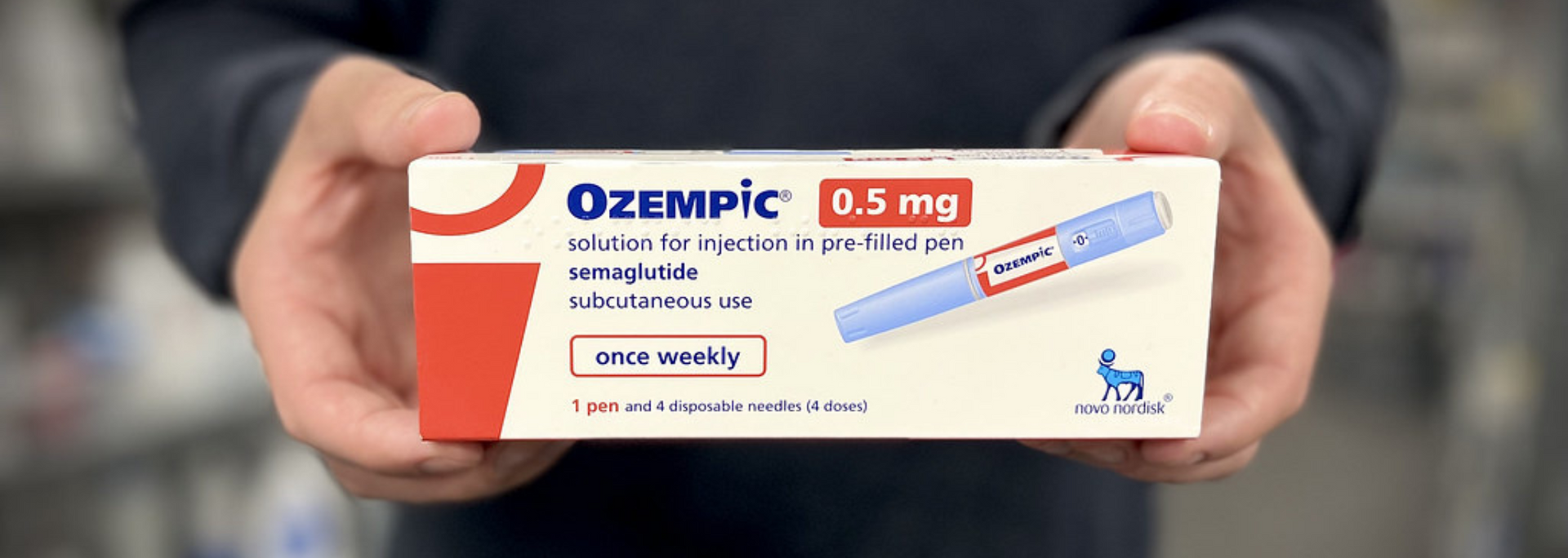 Picture of Ozempic packaging.