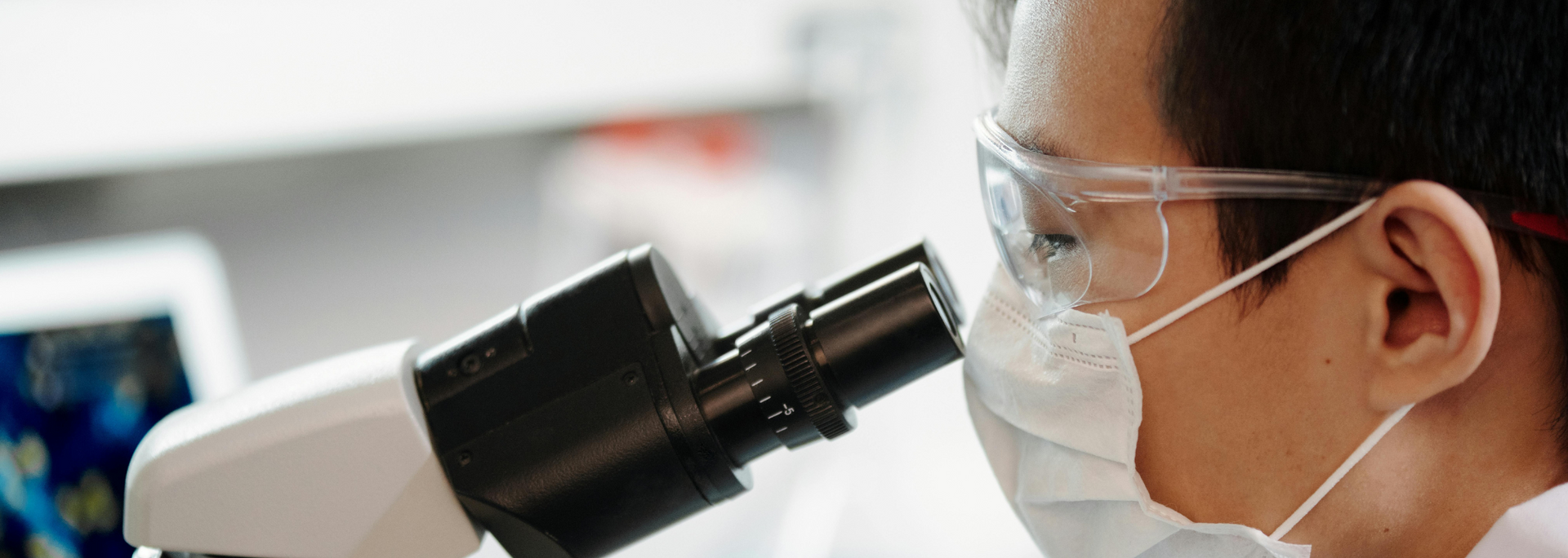 Picture of a scientist in a lab.
