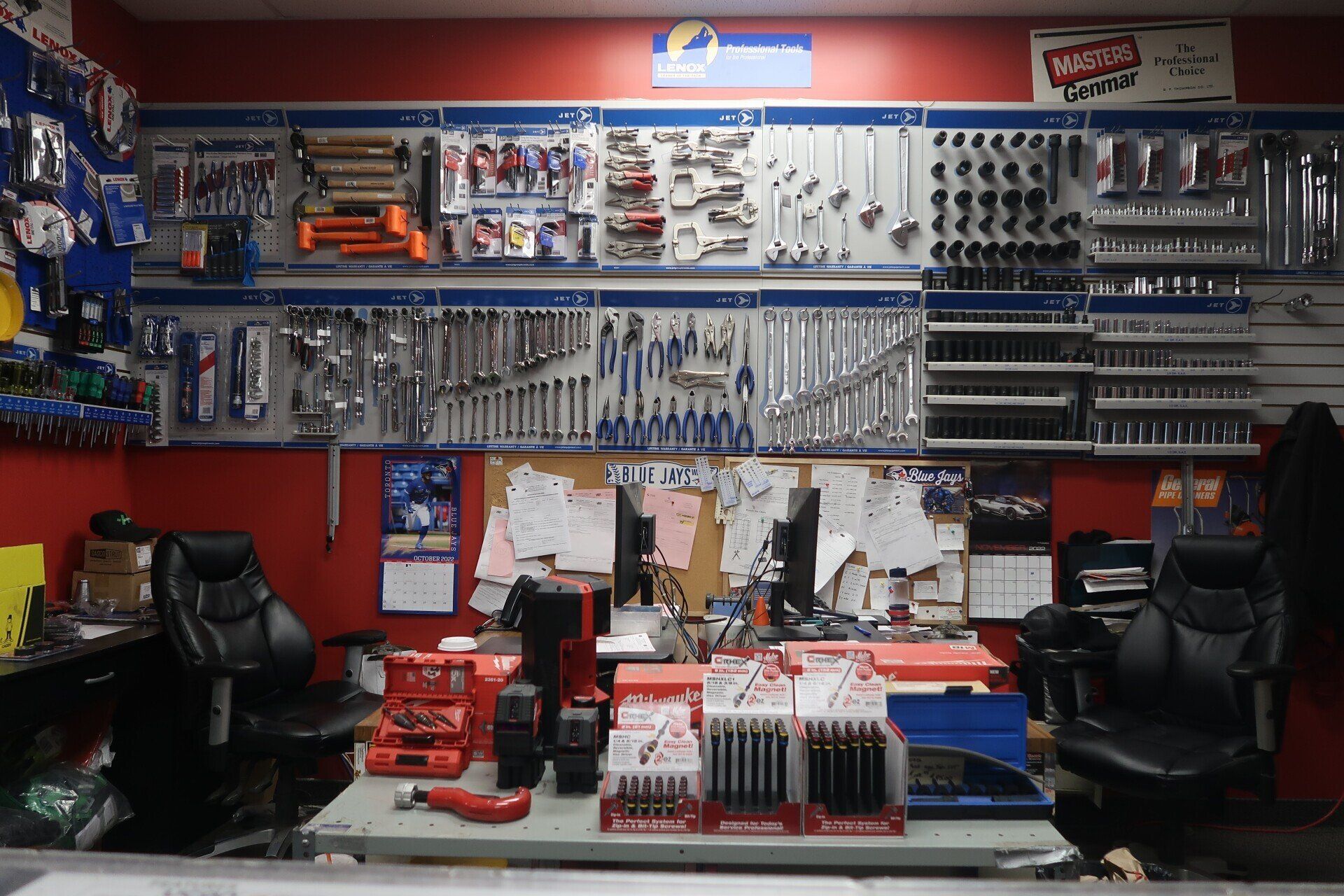 A tool store with a lot of tools on the wall