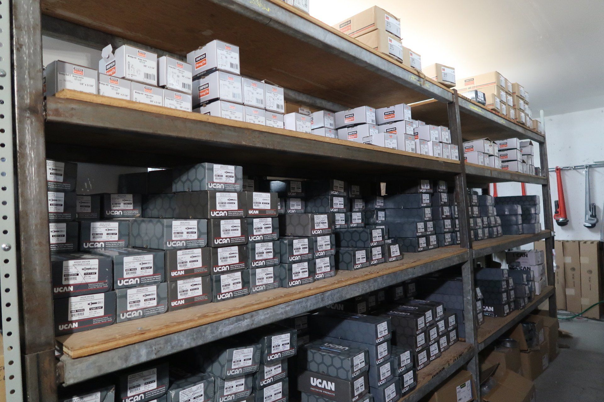 A warehouse filled with lots of boxes and shelves