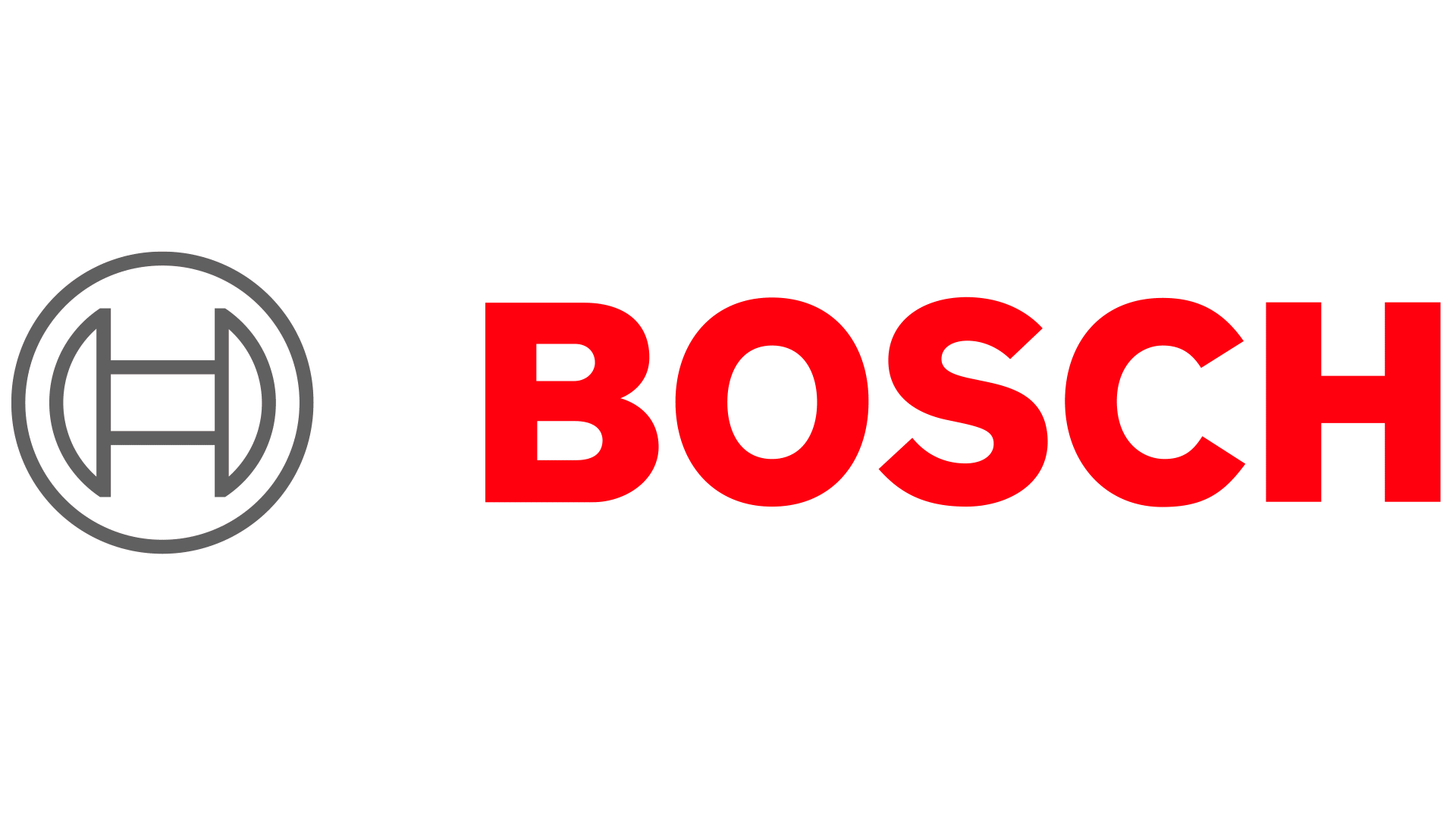 The bosch logo is red and white on a white background.