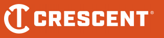 An orange background with the word crescent in white letters