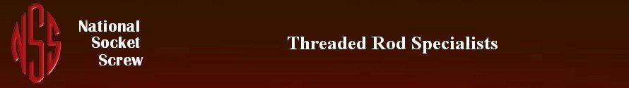 A red background with the words threaded rod specialists on it