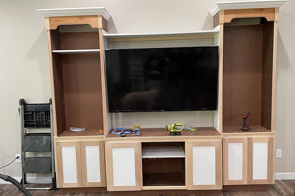 Cabinet With Television — Olympia, WA — Painting Plus LLC