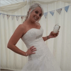 Danielle in her wedding gown