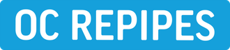 OC Repipes logo with text in white letters on a blue background.