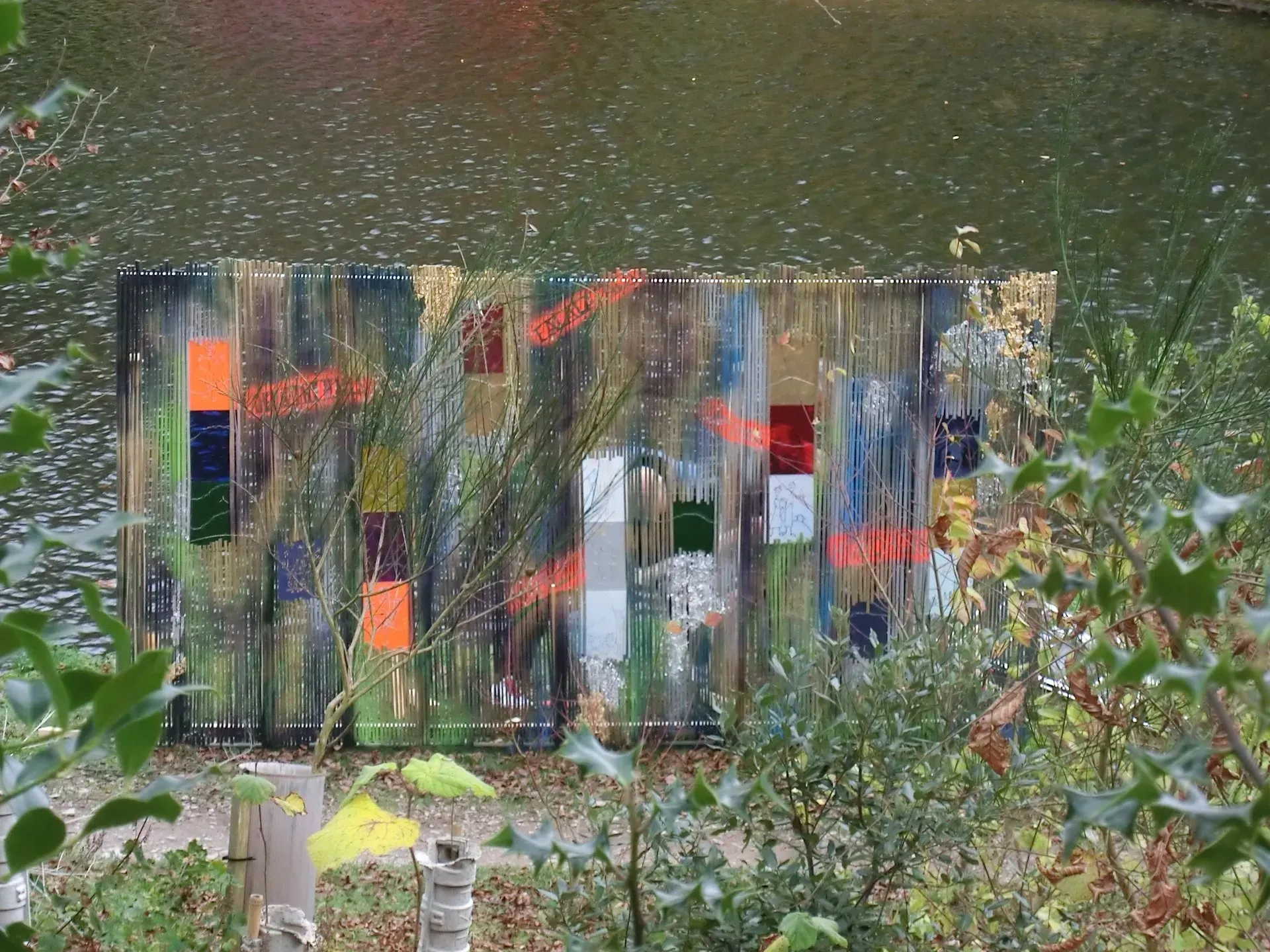 Debbie Nuttall Artist | a painting on a wall that says ' stained glass ' on it