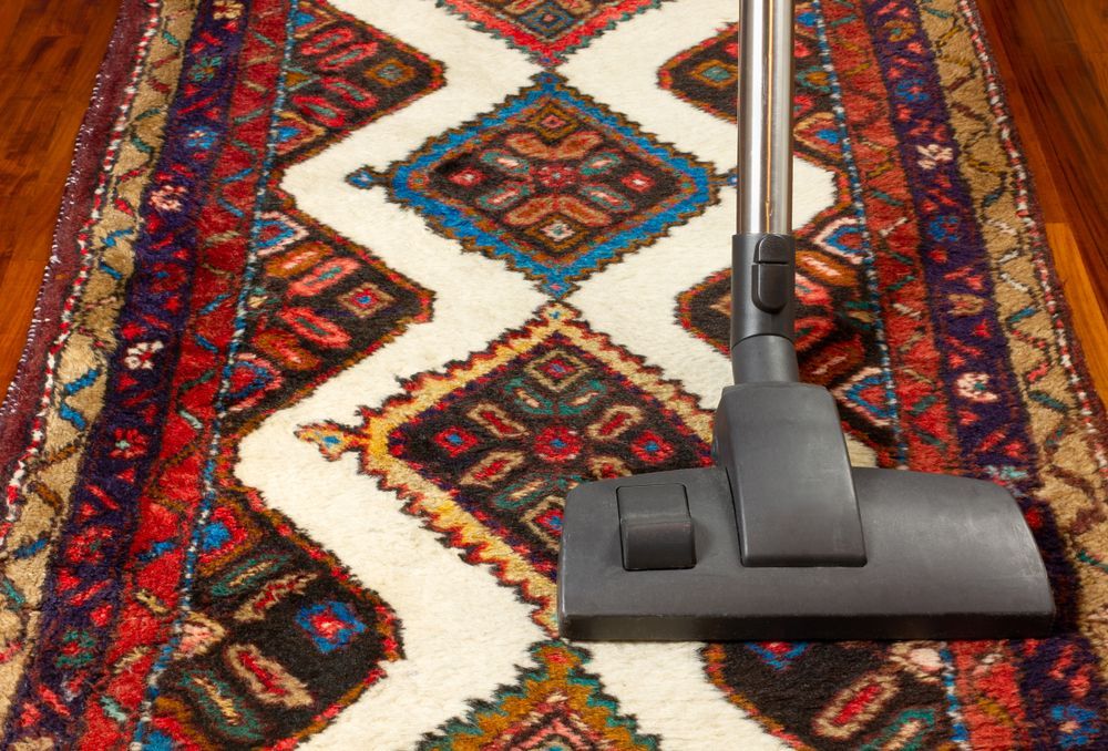 Vacuum Cleaner on Patterned Rug — Enviro Clean Carpet and Tile Cleaning in Gosford, NSW