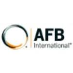 The logo for afb international is shown on a white background.