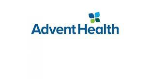 The logo for advent health is on a white background.